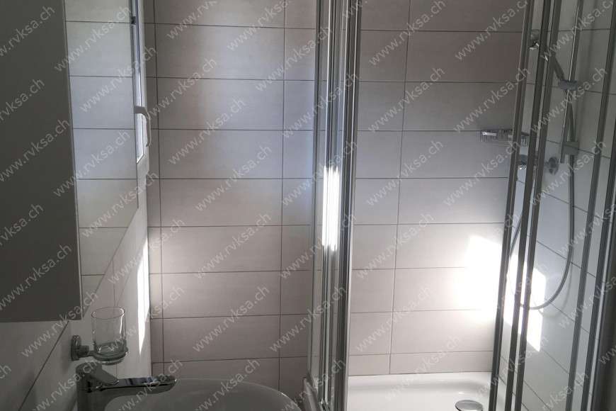 Appartement de 1.5 pièces, 37 m2, à Hauterive Appartement de 1.5 pièces, 37 m2, à Hauterive - Salle de bain