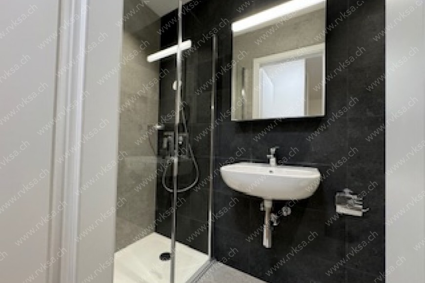 Appartement de 2.5 pièces, 40 m2, à Neuchâtel Appartement de 2.5 pièces, 40 m2, à Neuchâtel - Salle de bain
